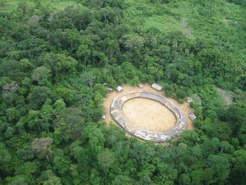 Vista aérea da aldeia Demini do povo Yanomami, Amazonas. | Marcos Wesley
